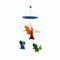 20 Inch Multi-Color Felt Hanging Mobile with Dragons and Clouds Nursery or Kids Room Decor